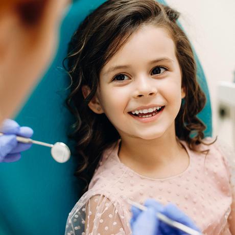Children's dental examinations and cleaning