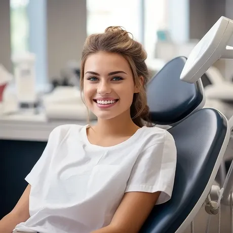 A bright, healthy smile of a happy patient relaxing in our modern clinic environment